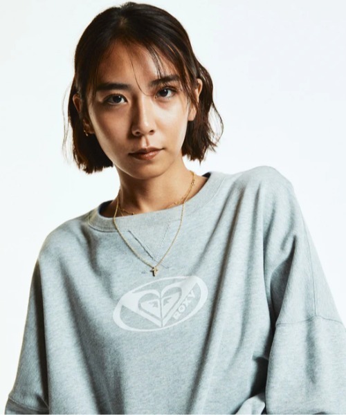 トレーナー スウェット PLANET RING PULLOVER/ロキシーワンポイントブランドロゴルーズフィットクルーネックスウェットトレーナー レデ ROXY トレーナー スウェット PLANET RING PULLOVER/ロキシーワン
