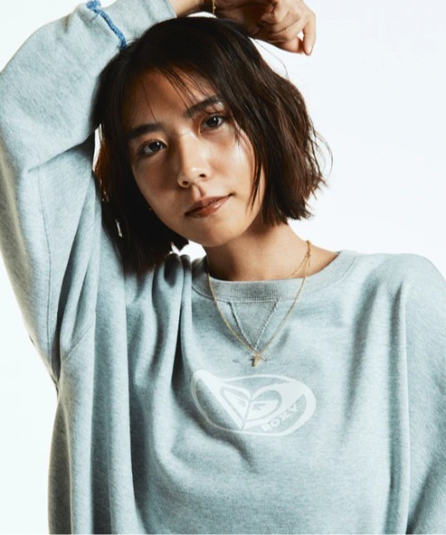 ROXY(ロキシー)の「PLANET RING PULLOVER/ロキシーワンポイントブランドロゴルーズフィットクルーネックスウェットトレーナー(スウェット・レディース・ホワイト/グレー/ミント・MEDIUM/LARGE/SMALL)」の12枚目の写真
