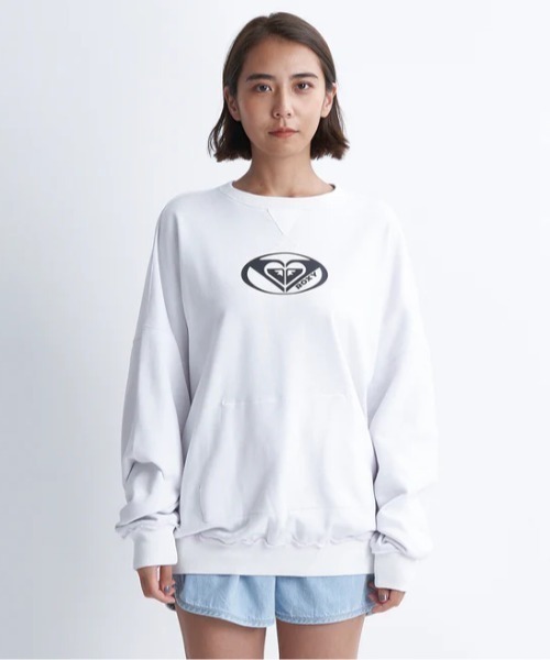 ROXY(ロキシー)の「PLANET RING PULLOVER/ロキシーワンポイントブランドロゴルーズフィットクルーネックスウェットトレーナー(スウェット・レディース・ホワイト/グレー/ミント・MEDIUM/LARGE/SMALL)」の9枚目の写真
