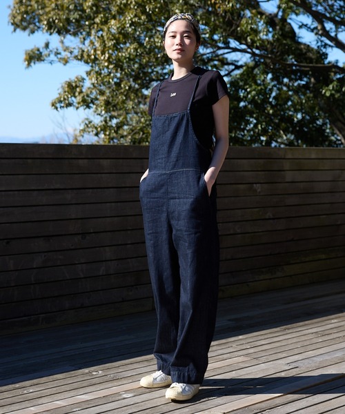 Lee 華奢見えリラックスサロペット夏 のインディゴブルー　オールインワン Lee/リー 華奢見えリラックスサロペット夏 - 待望のインディゴ