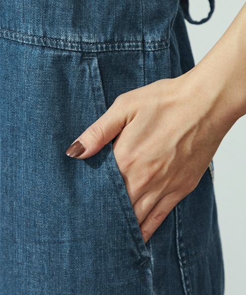 Lee（リー）の「Lee/リー 華奢見えリラックスサロペット夏 - 待望のインディゴブルー復活/オールインワン/ジャンプスーツ/楽ちんサロペット/デニムサロペット（サロペット/オーバーオール・レディース・ブルー/ブラック/アイボリー/インディゴブルー/ブラック系その他/ホワイト/ブルー系その他・SMALL/LARGE/MEDIUM/X-SMALL）」の21枚目の写真