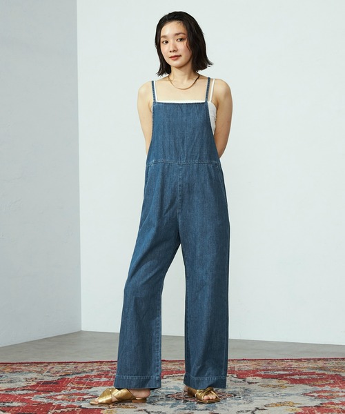 Lee（リー）の「Lee/リー 華奢見えリラックスサロペット夏 - 待望のインディゴブルー復活/オールインワン/ジャンプスーツ/楽ちんサロペット/デニムサロペット（サロペット/オーバーオール・レディース・ブルー/ブラック/アイボリー/インディゴブルー/ブラック系その他/ホワイト/ブルー系その他・SMALL/LARGE/MEDIUM/X-SMALL）」の15枚目の写真