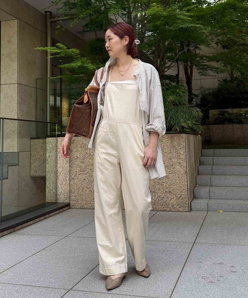 デニムサロペット リラックスフィット レオパードポケット デニムサロペット リラックスフィット レオパードポケット