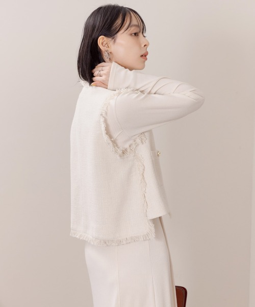 Eimee Law（エイミーロウ）の「フリンジツィードジレ（ベスト