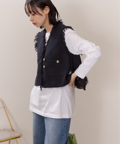 Eimee Law（エイミーロウ）の「フリンジツィードジレ（ベスト）」 - WEAR