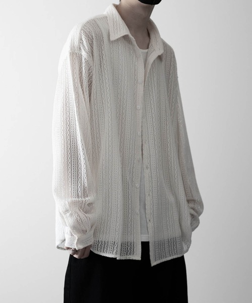 ブラウス シャツ シアージャカードブラウス / Sheer Jacquard Blouse レディース I_am（アイアム）の「sheer jacquard blouse（シャツ/ブラウス