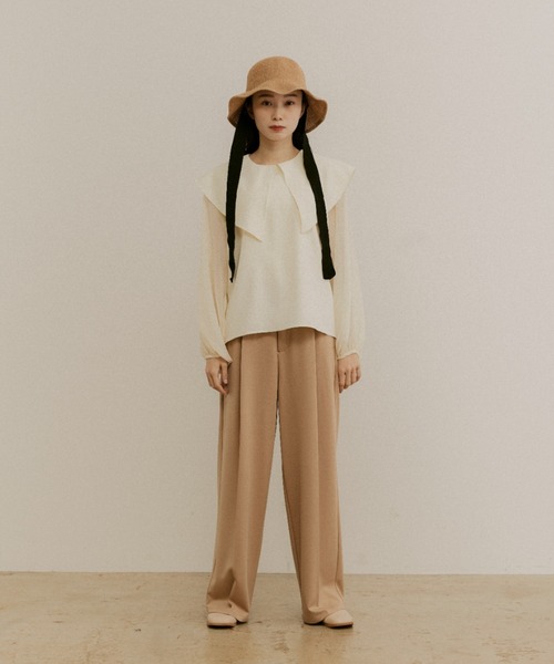 moi tytto（モイテュット）の「シアースリーブ切替えブラウス（シャツ/ブラウス・レディース・ナチュラル/オフホワイト・FREE）」の5枚目の写真