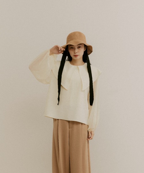 moi tytto（モイテュット）の「シアースリーブ切替えブラウス（シャツ/ブラウス・レディース・ナチュラル/オフホワイト・FREE）」の6枚目の写真