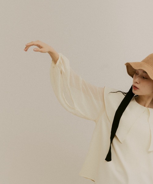 moi tytto（モイテュット）の「シアースリーブ切替えブラウス（シャツ/ブラウス・レディース・ナチュラル/オフホワイト・FREE）」の10枚目の写真