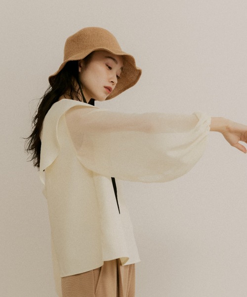 moi tytto（モイテュット）の「シアースリーブ切替えブラウス（シャツ/ブラウス・レディース・ナチュラル/オフホワイト・FREE）」の13枚目の写真