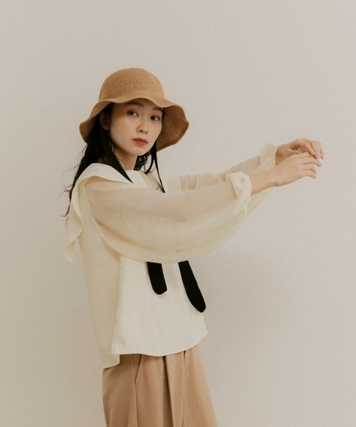 moi tytto（モイテュット）の「シアースリーブ切替えブラウス（シャツ/ブラウス・レディース・ナチュラル/オフホワイト・FREE）」の14枚目の写真