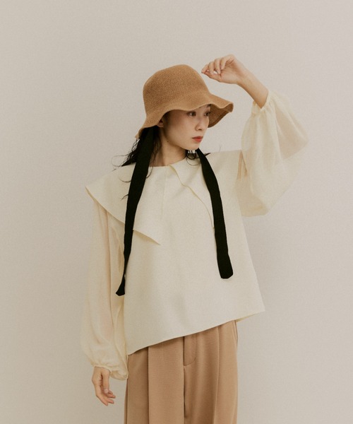 moi tytto（モイテュット）の「シアースリーブ切替えブラウス（シャツ/ブラウス・レディース・ナチュラル/オフホワイト・FREE）」の15枚目の写真