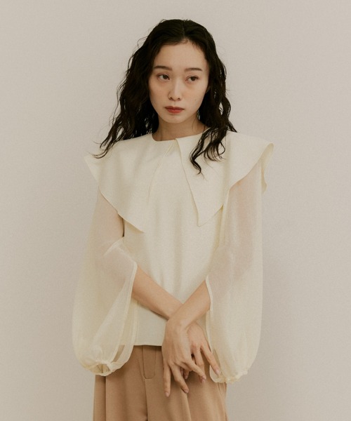 moi tytto（モイテュット）の「シアースリーブ切替えブラウス（シャツ/ブラウス・レディース・ナチュラル/オフホワイト・FREE）」の17枚目の写真