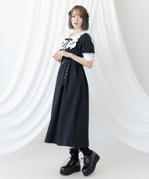 DearMyLove(ディアマイラブ)の「3cmor5cm厚底レースアップおでこパンプス(パンプス・レディース・ブラック/ブラック系その他/ブラック×ブラック/ブラック系その他2・23cm/22.5cm/24cm/24.5cm/21.5cm/22cm)」の10枚目の写真