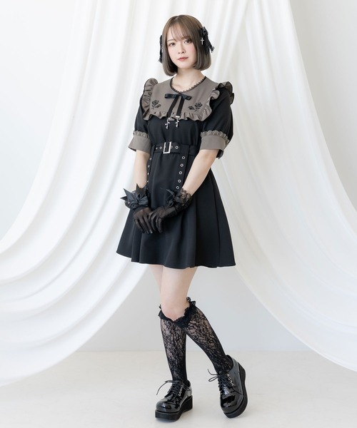 DearMyLove(ディアマイラブ)の「3cmor5cm厚底レースアップおでこパンプス(パンプス・レディース・ブラック/ブラック系その他/ブラック×ブラック/ブラック系その他2・23cm/22.5cm/24cm/24.5cm/21.5cm/22cm)」の11枚目の写真