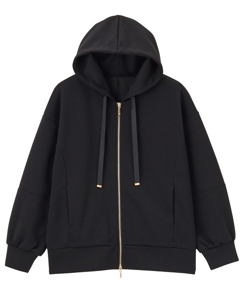 GeeRA(ジーラ)の「柔らかダンボールダブルジップアップパーカー(パーカー・レディース・アイボリー/ブラック・MEDIUM/LARGE)」の18枚目の写真