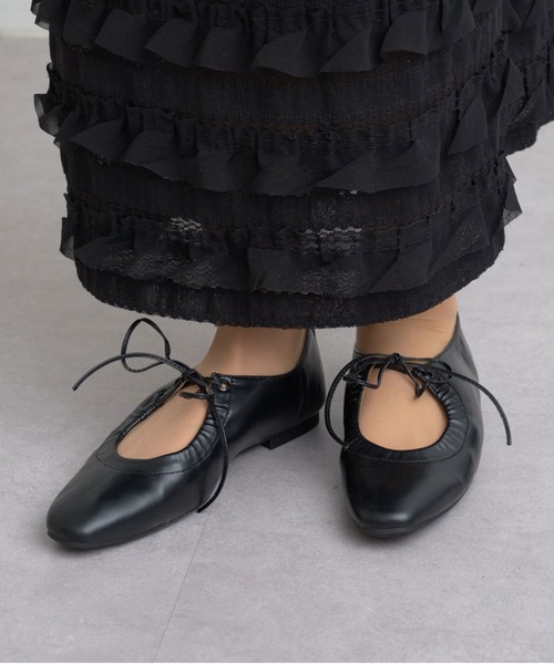 CIAOPANIC（チャオパニック）の「ギャザーリボンフラットパンプス（パンプス・レディース・ブラック/ゴールド・36/37/38/39）」の15枚目の写真