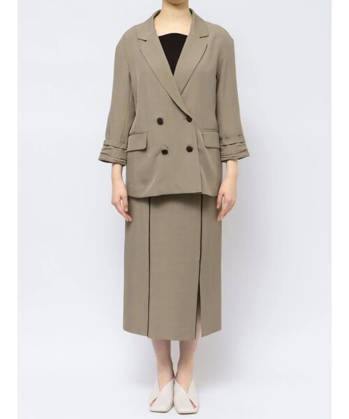 LAGUNAMOON（ラグナムーン）の「バイカラーパイピングスカート（スカート・レディース・ベージュ/モカ・SMALL/MEDIUM）」の10枚目の写真