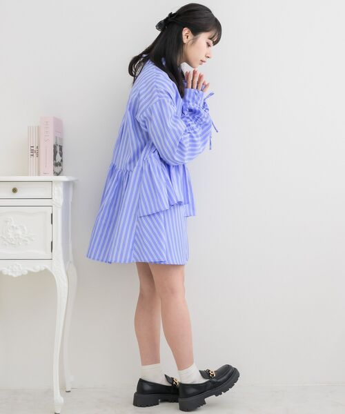 ems excite(エムズエキサイト)の「袖ドロストイレヘムチュニック(ワンピース・レディース・ホワイト/ピンク/ブルー系その他・FREE)」の15枚目の写真