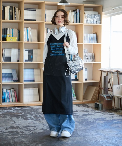 PBLIM（ページボーイリム）の「PBLIM/メッシュキャミワンピ（ワンピース・レディース・ブラック/ネイビー・FREE）」の4枚目の写真