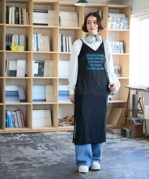 PBLIM（ページボーイリム）の「PBLIM/メッシュキャミワンピ（ワンピース・レディース・ブラック/ネイビー・FREE）」の5枚目の写真