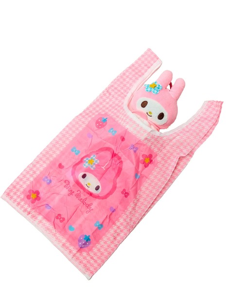 【新品】サンリオ カオハナ キティ 平成 レトロ 激レア マチアリバッグ 格子柄 サンリオ ハローキティ ぬいぐるみエコバッグ カオハナ お買い物