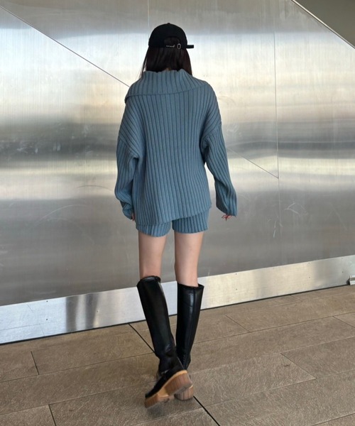 AMAIL（アマイル）の「Ribrib raku pants（その他パンツ・レディース・ブラック/ブルー・FREE）」の22枚目の写真