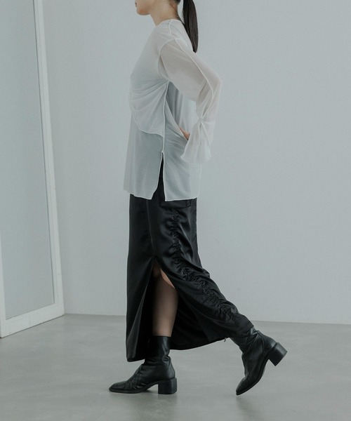 CE'E_SE'E（シーシー）の「[サイズ展開あり]サイドシャーリングカーゴスカート（スカート・レディース・ブラック/カーキ/ベージュ・M/S）」の14枚目の写真