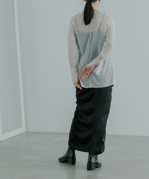 CE'E_SE'E（シーシー）の「[サイズ展開あり]サイドシャーリングカーゴスカート（スカート・レディース・ブラック/カーキ/ベージュ・M/S）」の15枚目の写真