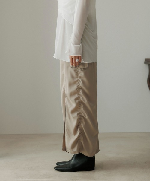 CE'E_SE'E（シーシー）の「[サイズ展開あり]サイドシャーリングカーゴスカート（スカート・レディース・ブラック/カーキ/ベージュ・M/S）」の19枚目の写真
