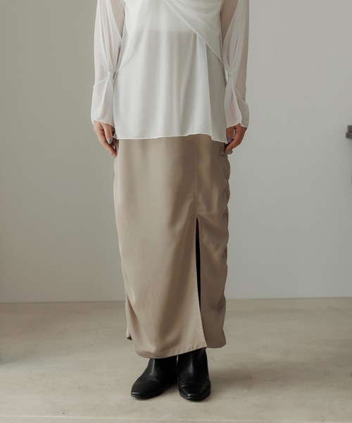CE'E_SE'E（シーシー）の「[サイズ展開あり]サイドシャーリングカーゴスカート（スカート・レディース・ブラック/カーキ/ベージュ・M/S）」の20枚目の写真