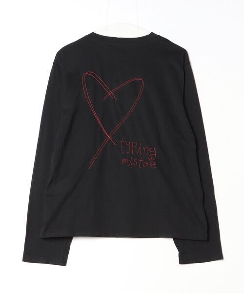 LYEON（リヨン）の「バックハートプリントルーズロンT（Tシャツ/カットソー・レディース・ブラック/オフホワイト・FREE）」の9枚目の写真