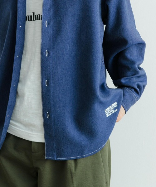 ITEMS URBANRESEARCH(アイテムズ アーバンリサーチ)の「『イージーケア/UVカット』シンセティックデニム コントラストステッチシャツ(シャツ/ブラウス・メンズ・ライトブルー/ネイビー・MEDIUM/LARGE)」の19枚目の写真