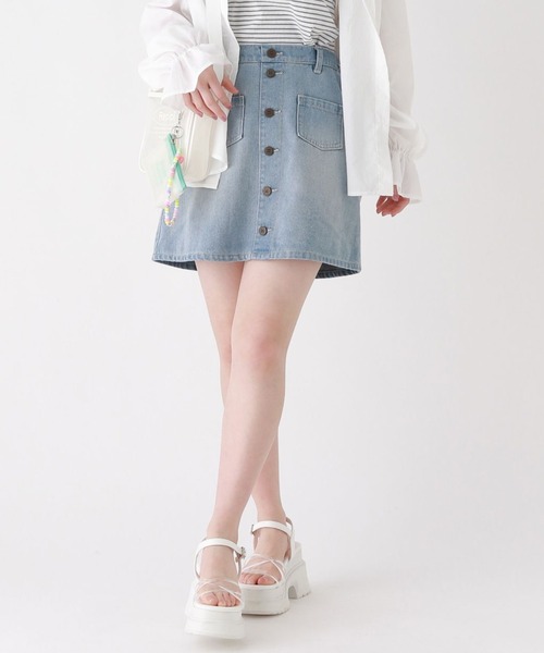 repipi armario(レピピ アルマリオ)の「Dailyスカパン(デニムスカート・キッズ・グレー/ブラック系その他/ケミカルウォッシュ/ホワイト/ライトブルー・LARGE/MEDIUM/SMALL)」の4枚目の写真