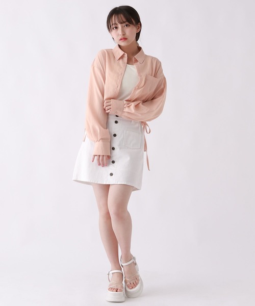 repipi armario(レピピ アルマリオ)の「Dailyスカパン(デニムスカート・キッズ・グレー/ブラック系その他/ケミカルウォッシュ/ホワイト/ライトブルー・LARGE/MEDIUM/SMALL)」の9枚目の写真