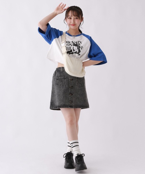 repipi armario(レピピ アルマリオ)の「Dailyスカパン(デニムスカート・キッズ・グレー/ブラック系その他/ケミカルウォッシュ/ホワイト/ライトブルー・LARGE/MEDIUM/SMALL)」の11枚目の写真