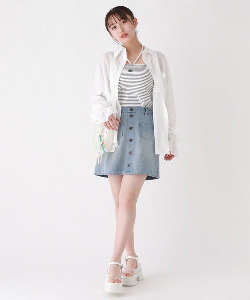 repipi armario(レピピ アルマリオ)の「Dailyスカパン(デニムスカート・キッズ・グレー/ブラック系その他/ケミカルウォッシュ/ホワイト/ライトブルー・LARGE/MEDIUM/SMALL)」の14枚目の写真