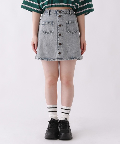 repipi armario(レピピ アルマリオ)の「Dailyスカパン(デニムスカート・キッズ・グレー/ブラック系その他/ケミカルウォッシュ/ホワイト/ライトブルー・LARGE/MEDIUM/SMALL)」の15枚目の写真