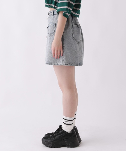 repipi armario(レピピ アルマリオ)の「Dailyスカパン(デニムスカート・キッズ・グレー/ブラック系その他/ケミカルウォッシュ/ホワイト/ライトブルー・LARGE/MEDIUM/SMALL)」の16枚目の写真
