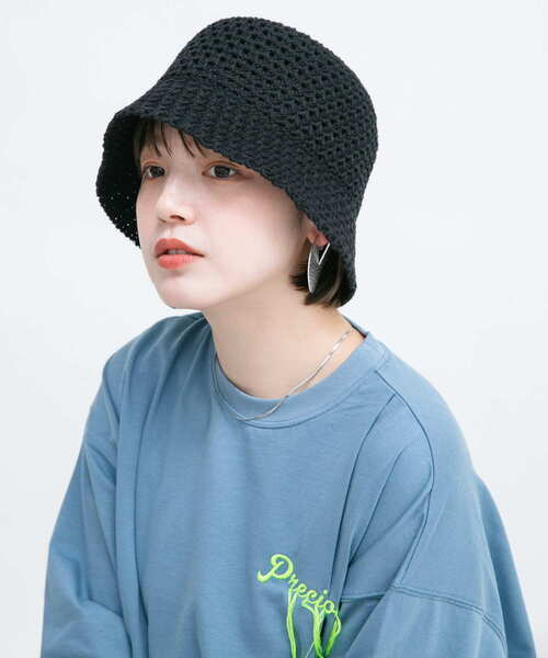 KBF（ケイビーエフ）の「ニットベルHAT（ハット・レディース・ブラック/ベージュ・ONE）」の3枚目の写真