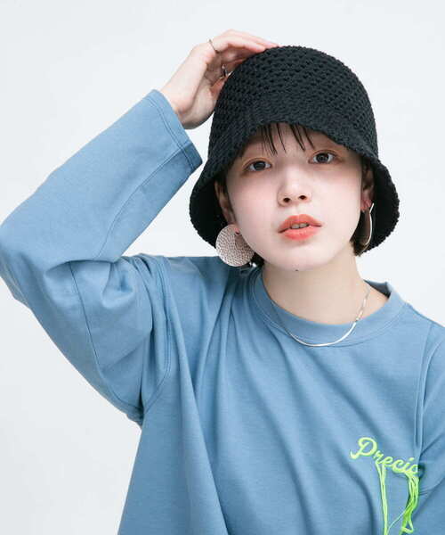 KBF（ケイビーエフ）の「ニットベルHAT（ハット・レディース・ブラック/ベージュ・ONE）」の4枚目の写真