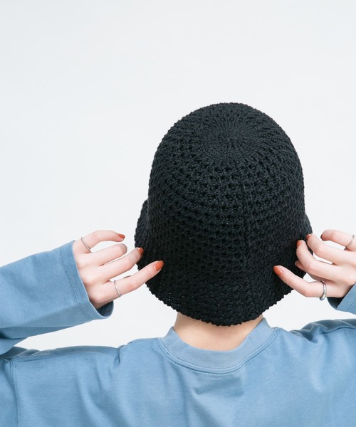 KBF（ケイビーエフ）の「ニットベルHAT（ハット・レディース・ブラック/ベージュ・ONE）」の6枚目の写真