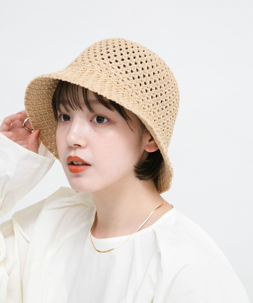 KBF（ケイビーエフ）の「ニットベルHAT（ハット・レディース・ブラック/ベージュ・ONE）」の7枚目の写真