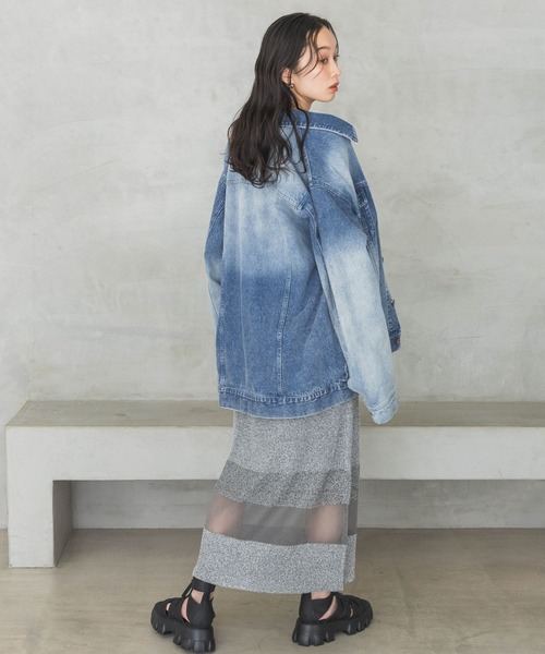 JEANASIS（ジーナシス）の「ミニブークレニットNSワンピース/115855（ワンピース・レディース・ブラック/グレー/オレンジ/レッド・FREE）」の14枚目の写真