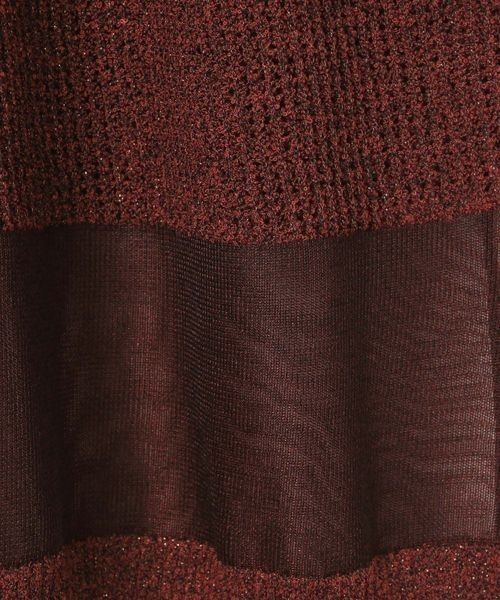 JEANASIS（ジーナシス）の「ミニブークレニットNSワンピース/115855（ワンピース・レディース・ブラック/グレー/オレンジ/レッド・FREE）」の12枚目の写真