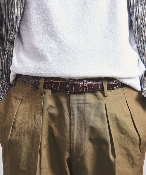 別注】＜J&M DAVIDSON＞ CROCO STMP 25mm/ベルト（ベルト）｜J&M