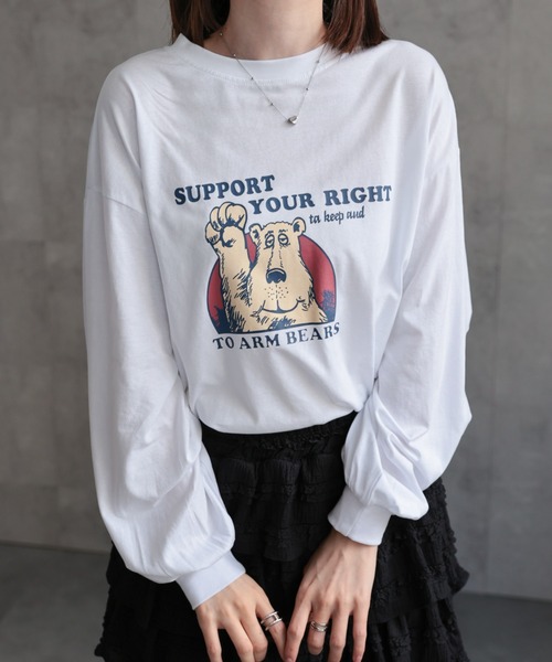 セール】ベアプリントロンT（Tシャツ/カットソー）｜LAC-VERT（ラック