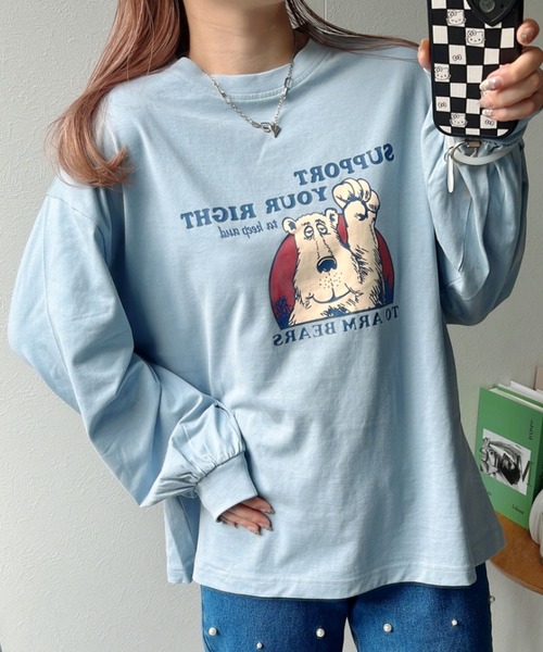 セール】ベアプリントロンT（Tシャツ/カットソー）｜LAC-VERT（ラック