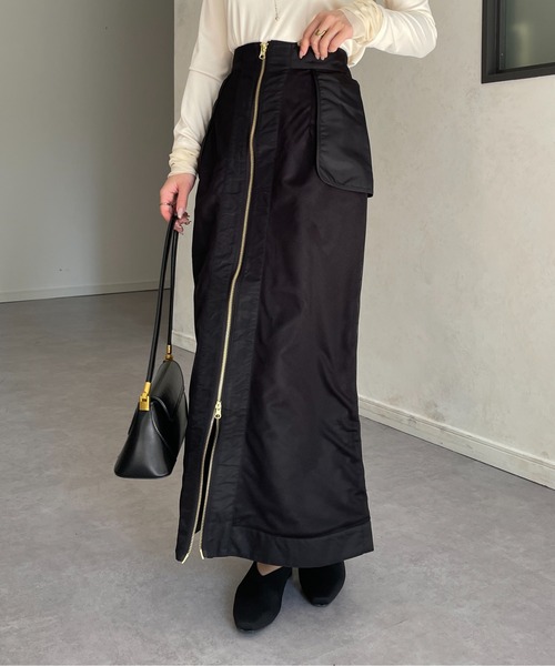 Thevon(ゼボン)の「メッシュドッキングミリタリーナロースカート(スカート・レディース・カーキ/ブラック・FREE)」の11枚目の写真