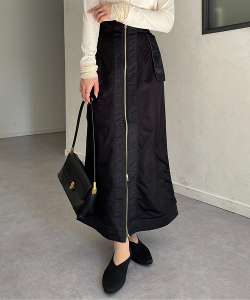 Thevon(ゼボン)の「メッシュドッキングミリタリーナロースカート(スカート・レディース・カーキ/ブラック・FREE)」の10枚目の写真